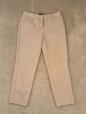 Express Women's Columnist Ankle Mid Rise  Dress Pants Light Tan Cream Size 2S